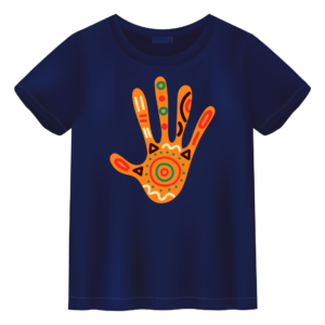 Hand Art Minimalist Print Tshirt