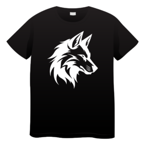Wolf Figure Minimalist Print Tshirt